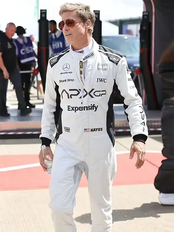 F1 Racer 2025 Sonny Hayes White Jumpsuit - The American Outfit