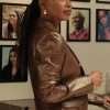 Found S01 Gabi Mosely Brown Blazer Jacket