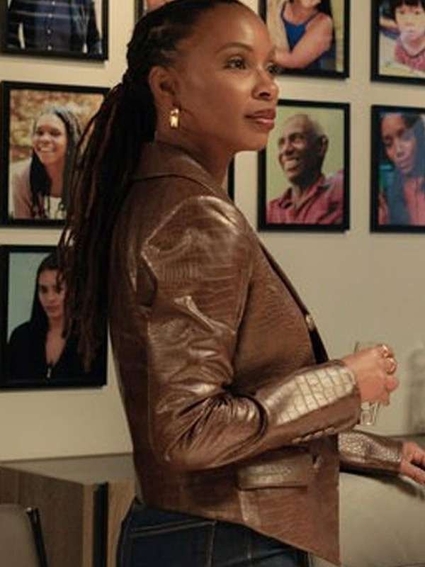 Found S01 Gabi Mosely Brown Blazer Jacket