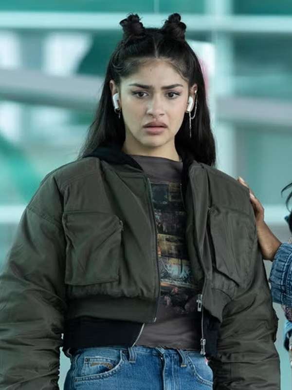 Curfew 2024 Imogen Sandhu Grey Bomber Jacket