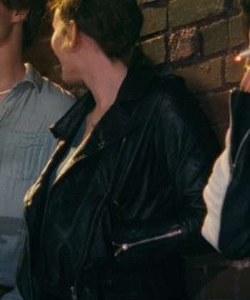 Mustard Man 2024 Arianna McCarty Black Leather Jacket