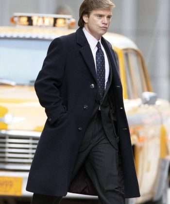 The Apprentice 2024 Sebastian Stan Black Wool Coat