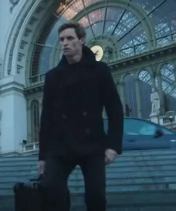 Eddie Redmayne The Day of the Jackal 2024 Wool Peacoat