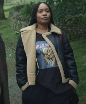The Jetty S01 Weruche Opia Shearling Leather Jacket