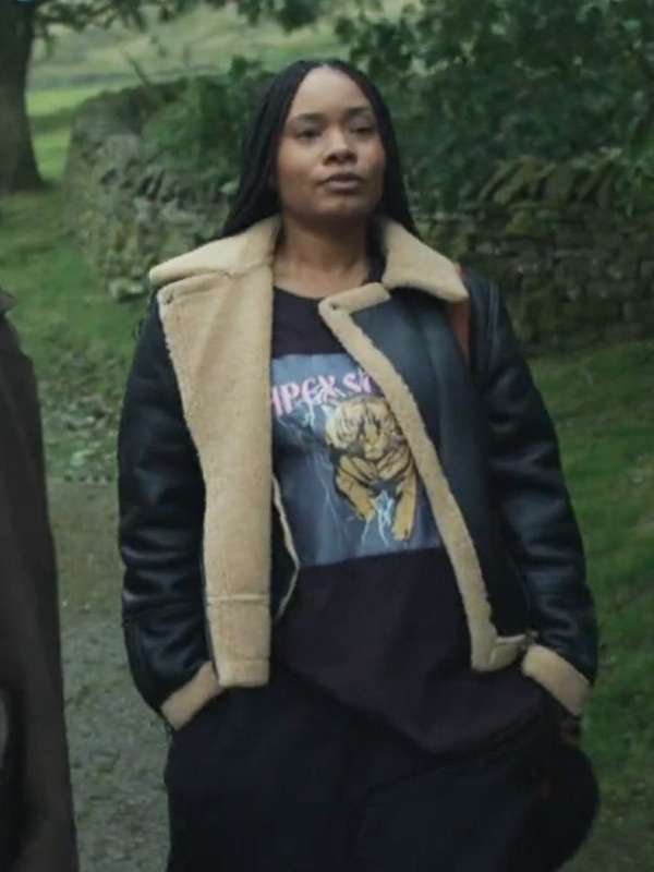 The Jetty S01 Weruche Opia Shearling Leather Jacket