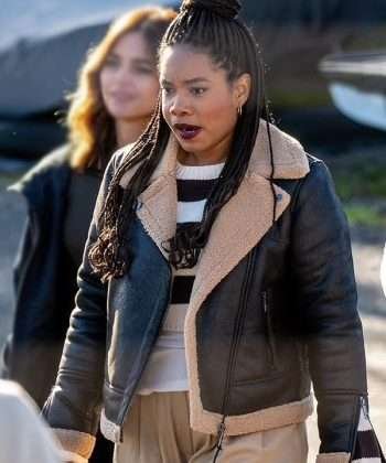 The Jetty S01 Weruche Opia Shearling Black Jacket