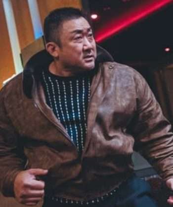 The Roundup Punishment Ma Dong-seok Brown Leather Jacket