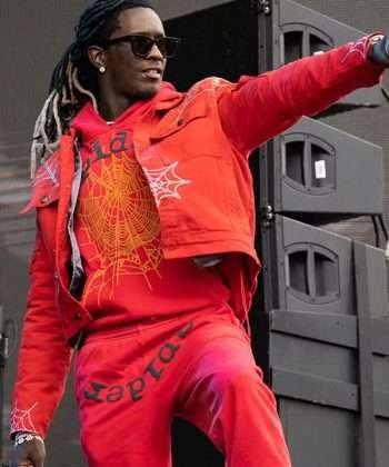 Young Thug Spider Red Denim Jacket