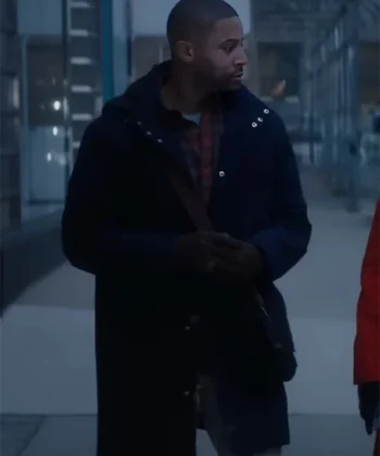 Meet Me Next Christmas Devale Ellis Blue Jacket