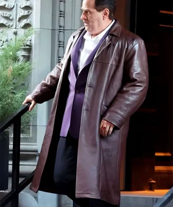 The Penguin Oswald Cobblepot Brown Leather Coat