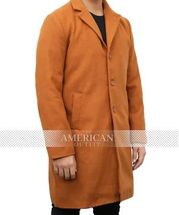 Romario Simpson Granite Harbour TV Series DC Davis Lindo Brown Wool Coat