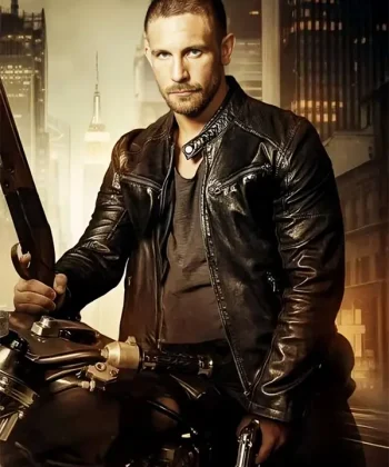 Man with No Past 2025 Adam Woodward Black Leather Jacket