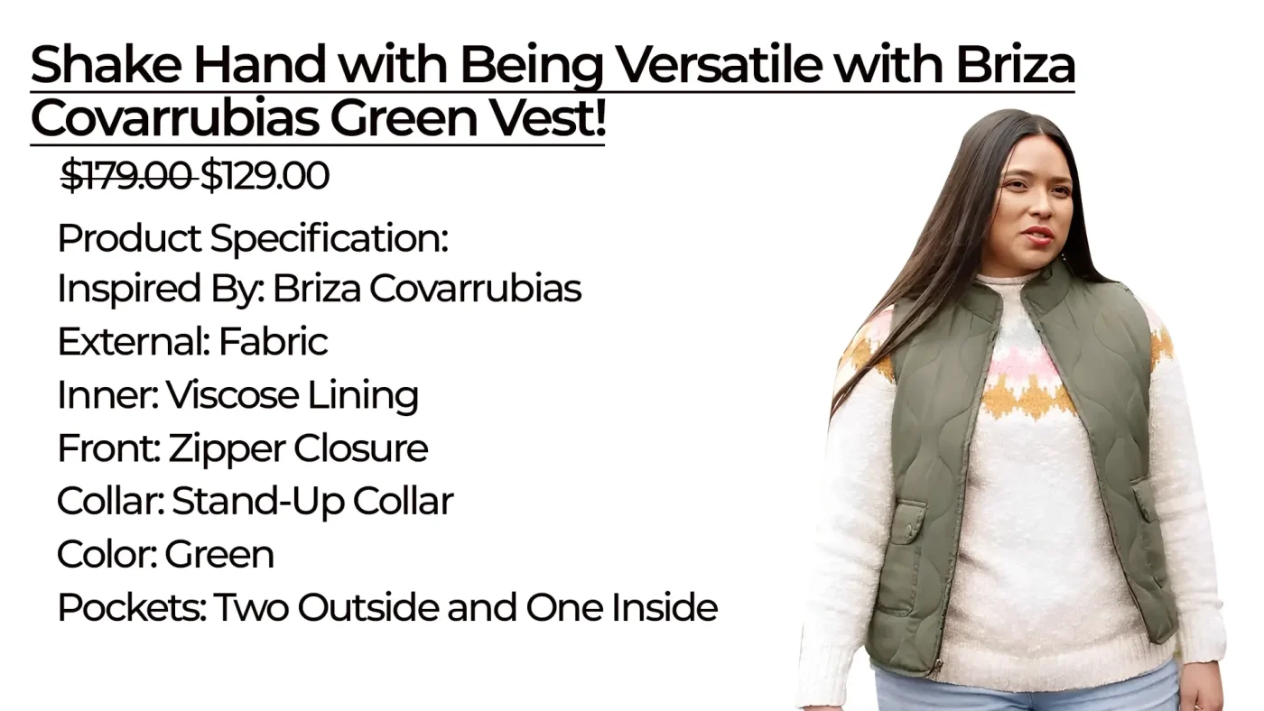 Briza Covarrubias Green Vest