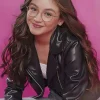 XO Kitty Anna Cathcart Black Leather Biker Jacket