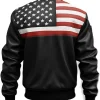 Black American Flag Leather Jacket