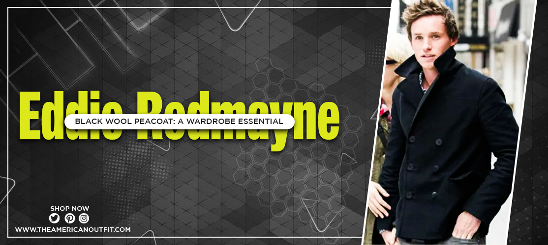 Eddie Redmayne Black Wool Peacoat: A Wardrobe Essential