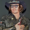 Johnny Depp Distressed Black Jacket