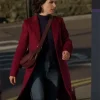 Love Of The Irish Shenae Grimes-Beech Burgundy Coat