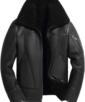 Men Classic Sheepskin B3 Flight Jacket