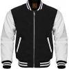 Mens Black White Varsity Jacket