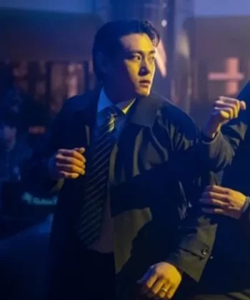 Teo Yoo The Recruit S02 Black Trench Coat