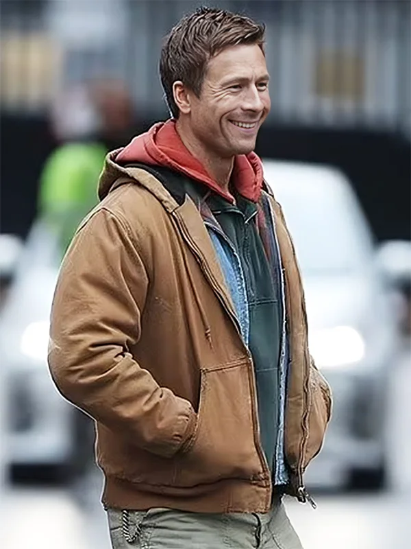 The Running Man Glen Powell Jacket The Running Man Glen Powell Brown Jacket