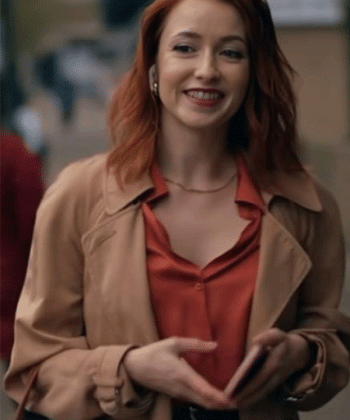 Emily Tennant The Wish Swap Double Breasted Brown Coat