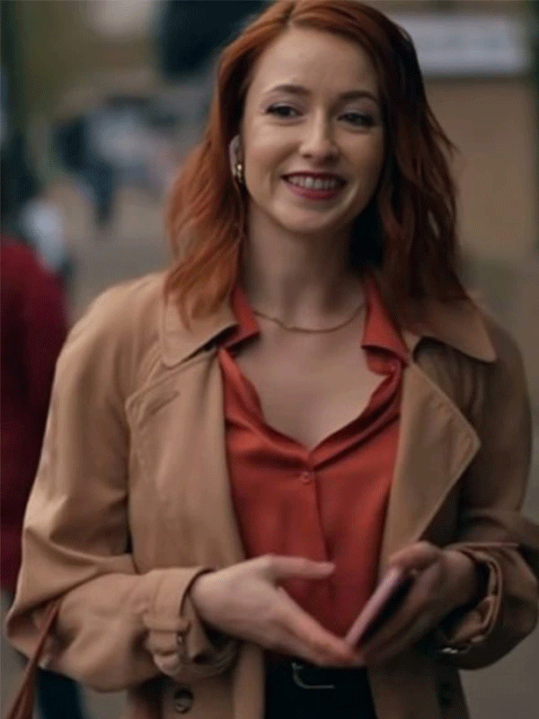 Emily Tennant The Wish Swap Double Breasted Brown Coat