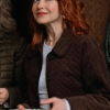 Emily Tennant The Wish Swap 2025 Quilted Brown Jacket