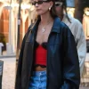 Hailey Bieber's Leather Jacket