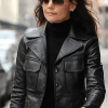 Katie Holmes Street Style Leather Jacket