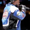 Kendrick Lamar Blue Leather Jacket
