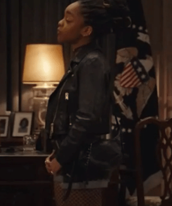 Marsai Martin G20 Cropped Leather Jacket