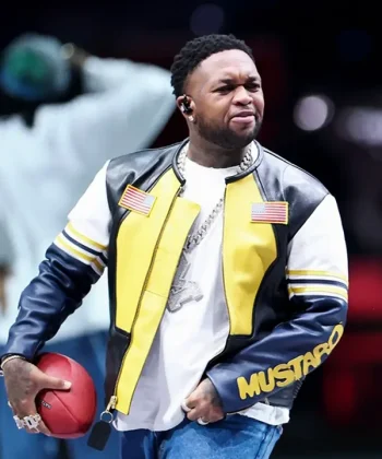 Mustard Super Bowl Motorcycle Leather Jacket