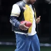 Mustard Super Bowl Halftime Motorcycle Leather Jacket