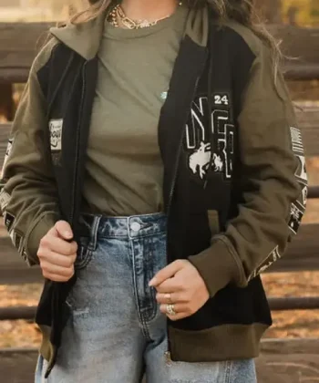 National Finals Rodeo Cowboy Las Vegas Green and Black Hoodie