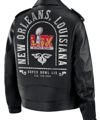 New Orleans LIX Motorcycle Leather Jacket
