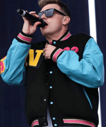 Nick Carter Black and Blue Varsity Jacket
