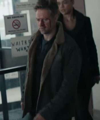 David O’Donnell Reacher S02 Grey Shearling Jacket