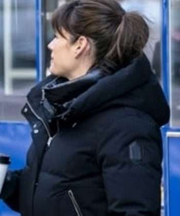 Maggie Bell FBI S06 Black Puffer Hooded Jacket