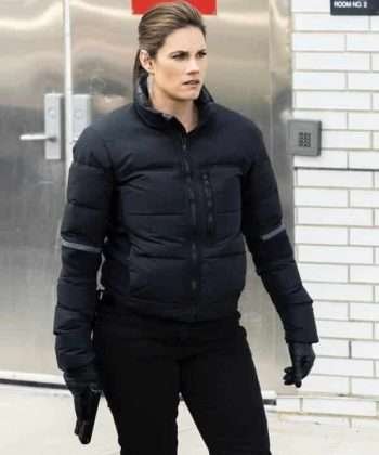 Missy Peregrym FBI S05 Black Puffer Jacket