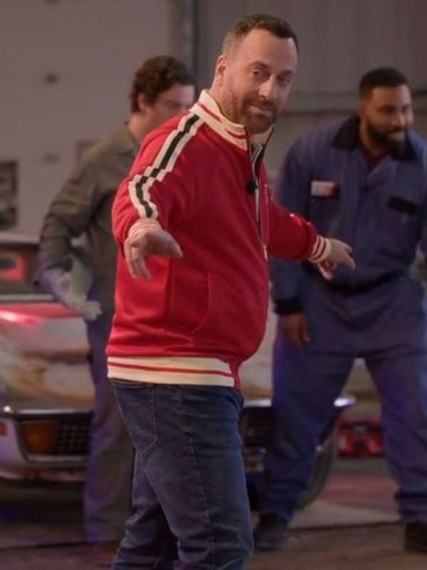 Shifting Gears 2025 Wayne Laroche Red Bomber Jacket