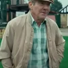 The Long Game Chet Grissom Beige Bomber Jacket