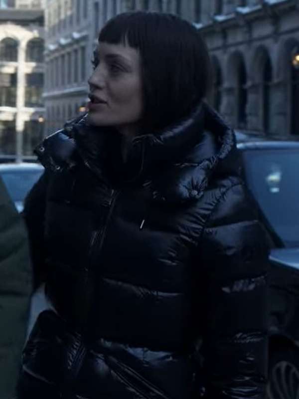 The Recruit Max Meladze Black Puffer Hooded Jacket The Recruit Max Meladze Puffer Hooded Jacket