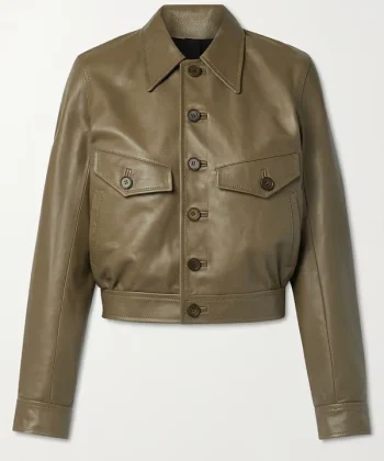 Womens Green Leather Jacket