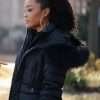Diana Tejada Power Book II Ghost Black Parka Hooded Jacket