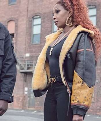 Power Book II Ghost Mary J. Blige Shearling Leather Jacket