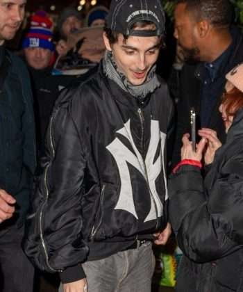 SNL Afterparty Timothée Chalamet Oversized Bomber Jacket
