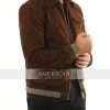 The Day of the Jackal 2024 Eddie Redmayne Brown Suede Bomber Jacket