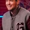 The Voice S27 Michael Buble Grey and Maroon Varsity Bomber Jacket